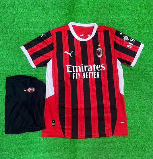 AC Milan Home Kit 24/25 Season – Men’s (With Shorts)