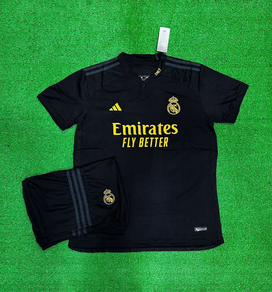 Real Madrid Fan Edition Black Kit (With Shorts)